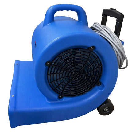 GGM Gastro Commercial Air Mover (Carpet Dryer Fan) - 3 Speeds - 850W - Reach: 20m - 1350rpm - with extendable hand grip & wheels