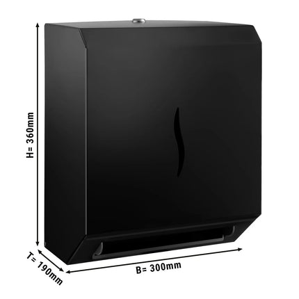 GGM Gastro Commercial Automatic Hand Towel Roll Dispenser - with Sensor - Stainless Steel - Black