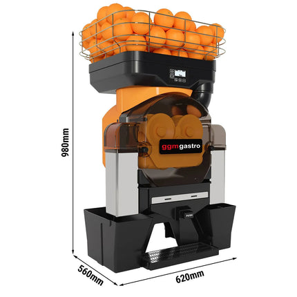 GGM Gastro Commercial Automatic Orange Juicer – Self-Cleaning – Auto Feed – 28 oranges/min – Ø 60–80 mm