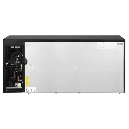 GGM Gastro Commercial Back Bar Bottle Cooler ECO - 2002x513mm - with 6 Drawers - 386L - Black