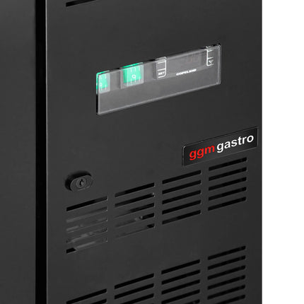 GGM Gastro Commercial Back Bar Bottle Cooler ECO - 2002x513mm - with 6 Drawers - 386L - Black