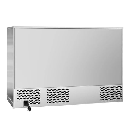 GGM Gastro Commercial Back Bar Cooler - 1350mm - 300L - with 3 glass hinged doors - Stainless steel