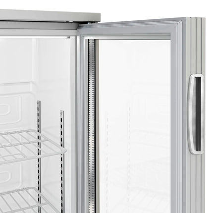 GGM Gastro Commercial Back Bar Cooler - 1350mm - 320L - with 3 glass hinged doors - Grey