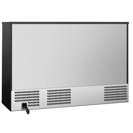 GGM Gastro Commercial Back Bar Cooler - 1350mm - 320L - with 3 glass hinged doors - Black