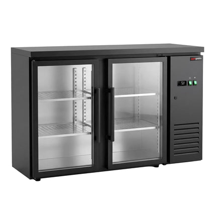GGM Gastro Commercial Back Bar Cooler ECO – 1460 mm – with 2 Glass Doors – with RGB LED Lighting