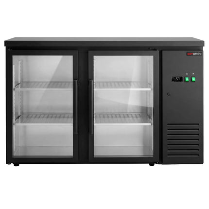 GGM Gastro Commercial Back Bar Cooler ECO – 1460 mm – with 2 Glass Doors – with RGB LED Lighting