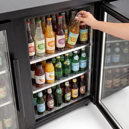 GGM Gastro Commercial Back Bar Cooler ECO – 1460 mm – with 2 Glass Doors – with RGB LED Lighting
