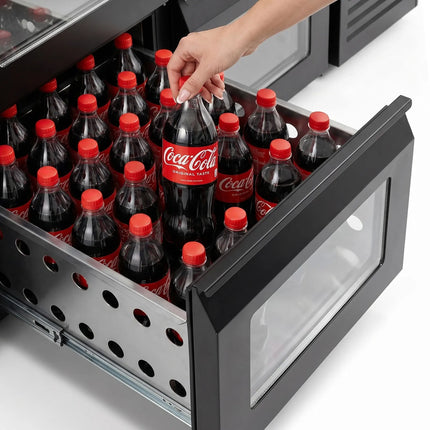 GGM Gastro Commercial Back Bar Cooler ECO – 1460 mm – with 4 Glass Drawers – with RGB LED Lighting