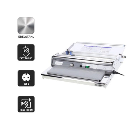 GGM Gastro Commercial Bag Sealer - 120W - Sealing Bar: 385mm - Heated Surface: 385x125mm - Tabletop