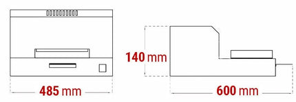 GGM Gastro Commercial Bag Sealer - 120W - Sealing Bar: 385mm - Heated Surface: 385x125mm - Tabletop
