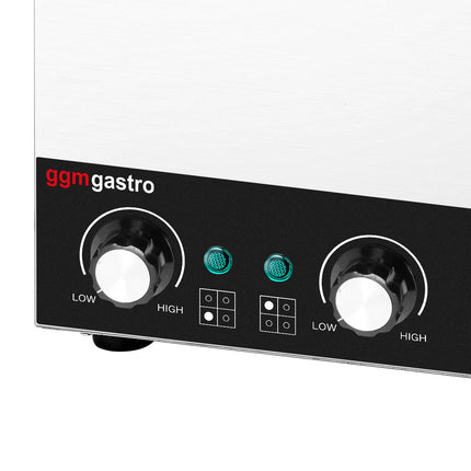 GGM Gastro Commercial Bain Marie Soup & Sauce Warmer - Wet Heat - 14L - 600W - 4 Round Pots with each 3,5L