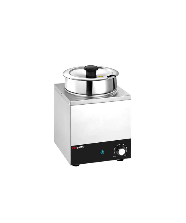 GGM Gastro Commercial Bain Marie Soup & Sauce Warmer - Wet Heat - 3,5L - 200W - 1 Round Pot with 3,5L