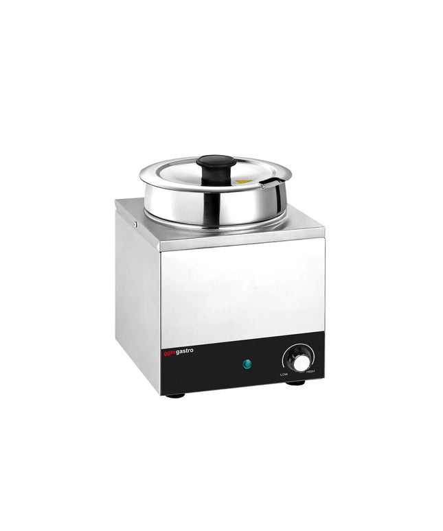 GGM Gastro Commercial Bain Marie Soup & Sauce Warmer - Wet Heat - 6,5L - 200W - 1 Round Pot with 6,5L