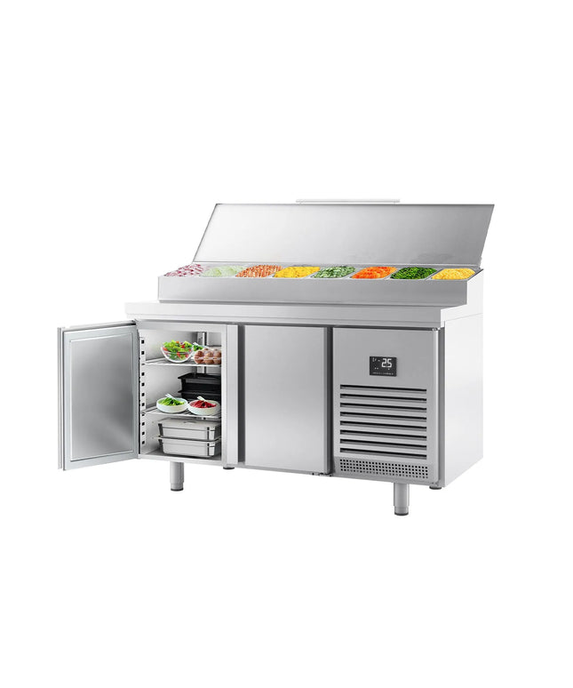 GGM Gastro Commercial Bakery Counter Fridge - 1618x800mm - 2 Doors - EN 600x400 - for 9x GN 1/4