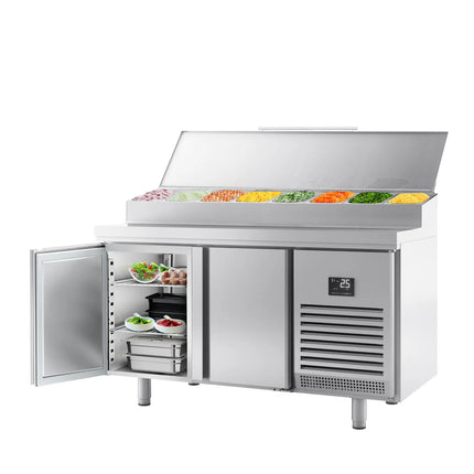 GGM Gastro Commercial Bakery Counter Fridge - 1618x800mm - 2 Doors - EN 600x400 - for 9x GN 1/4
