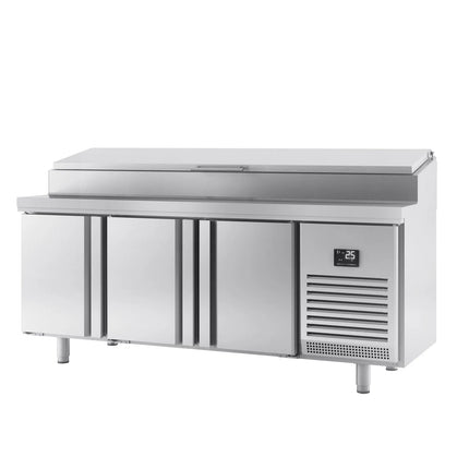 GGM Gastro Commercial Bakery Counter Fridge - 2185x800mm - 3 Doors - EN 600x400 - topper for 13x GN 1/4