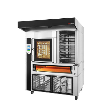 GGM Gastro Commercial Bakery-Electric Combi Oven - Touchscreen Controls - 6x 600x400mm (EN 60x40) - with Prover Cabinet - incl. Rack for Proofing Cabinet - 12x EN 60x40