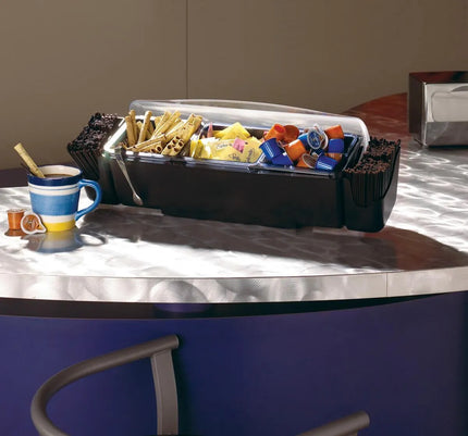 GGM Gastro Commercial Bar Condiment Holder - 6 small compartments - 3.3L - with lid