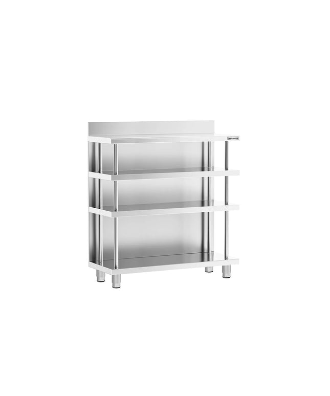 GGM Gastro Commercial Bar Work-Table - Stainless Steel - 1000x400mm - with 4 shelves