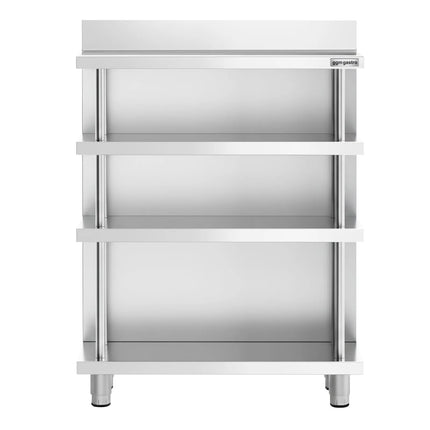 GGM Gastro Commercial Bar Work-Table - Stainless Steel - 1000x600mm - with 4 shelves