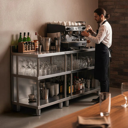 GGM Gastro Commercial Bar Work-Table - Stainless Steel - 1200x600mm