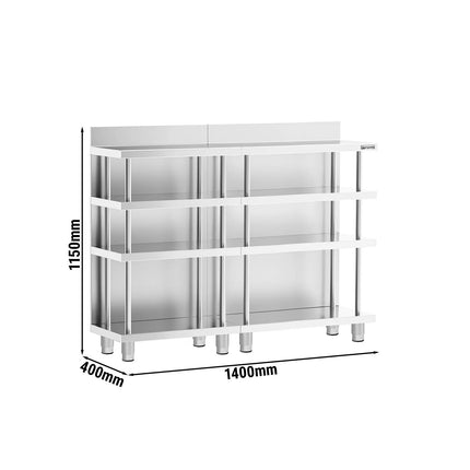 GGM Gastro Commercial Bar Work-Table - Stainless Steel - 1400x400mm