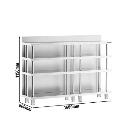 GGM Gastro Commercial Bar Work-Table - Stainless Steel - 1600x600mm