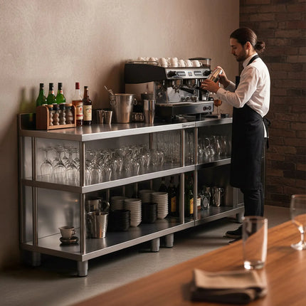 GGM Gastro Commercial Bar Work-Table - Stainless Steel - 1600x600mm