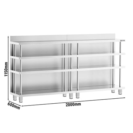 GGM Gastro Commercial Bar Work-Table - Stainless Steel - 2000x600mm