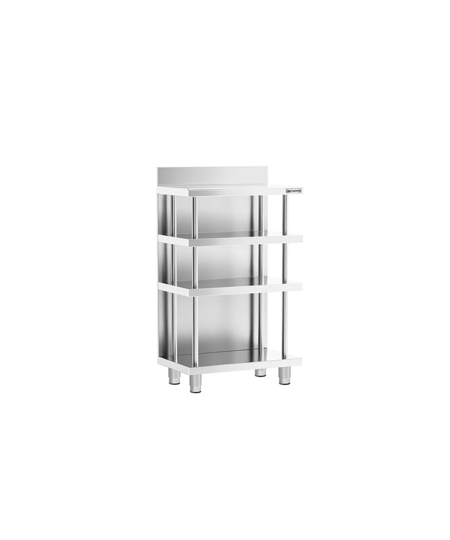 GGM Gastro Commercial Bar Work-Table - Stainless Steel - 600x600mm - with 4 shelves