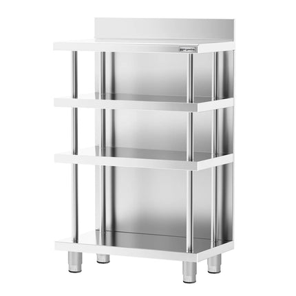 GGM Gastro Commercial Bar Work-Table - Stainless Steel - 600x600mm - with 4 shelves