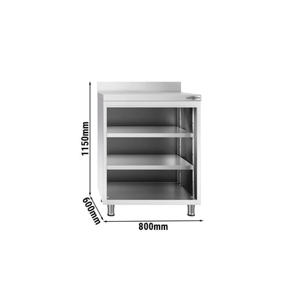 GGM Gastro Commercial Bar Work-Table - Stainless Steel - 800x600mm