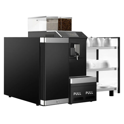 GGM Gastro Commercial Bean to Cup Coffee Machine - 16 Drink Options - 12.7 cm Touchscreen - incl. Cup Warmer & Milk Fridge