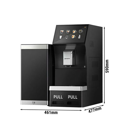 GGM Gastro Commercial Bean to Cup Coffee Machine - 16 Drink Options - 25.4 cm Touchscreen - incl. Milk Cooler