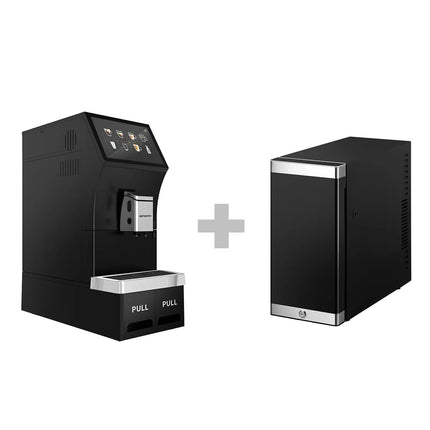 GGM Gastro Commercial Bean to Cup Coffee Machine - 16 Drink Options - 25.4 cm Touchscreen - incl. Milk Cooler