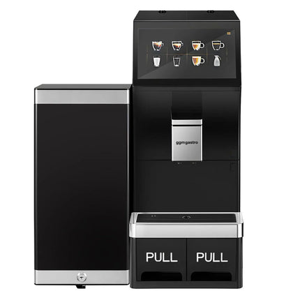 GGM Gastro Commercial Bean to Cup Coffee Machine - 16 Drink Options - 25.4 cm Touchscreen - incl. Milk Cooler