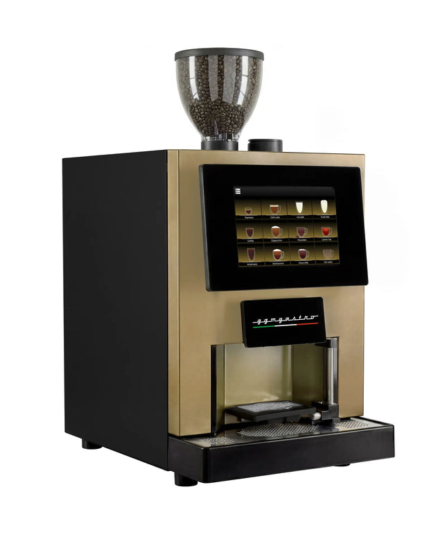 GGM Gastro Commercial Bean to Cup Coffee Machine - 30 Drink Options - 25.4 cm Touchscreen - 1 Bean Hopper & 3 Instant Canister(s)