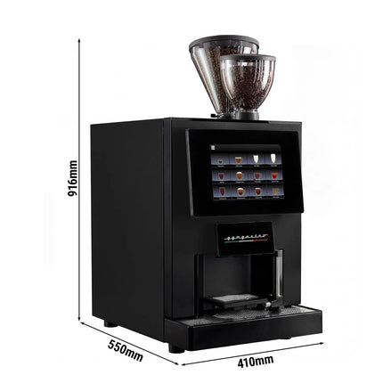 GGM Gastro Commercial Bean to Cup Coffee Machine - 30 Drink Options - 25.4 cm Touchscreen - 2 Bean Hopper(s) & 2 Instant Canister(s) - incl. Fresh Milk System for 2 Milk Types