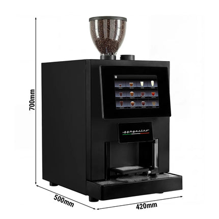 GGM Gastro Commercial Bean to Cup Coffee Machine - 30 Drink Options - 25.4 cm Touchscreen - 1 Bean Hopper & 2 Instant Canisters - incl. Fresh Milk System