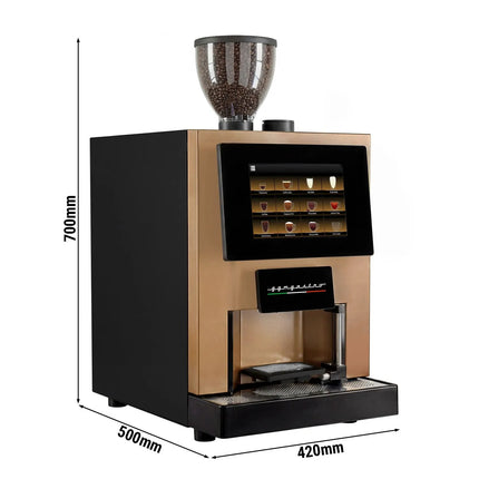 GGM Gastro Commercial Bean to Cup Coffee Machine - 30 Drink Options - 25.4 cm Touchscreen - 1 Bean Hopper & 2 Instant Canisters - incl. Fresh Milk System