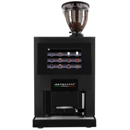 GGM Gastro Commercial Bean to Cup Coffee Machine - 30 Drink Options - 25.4 cm Touchscreen - 2 Bean Hopper(s) & 2 Instant Canister(s) - incl. Fresh Milk System for 2 Milk Types
