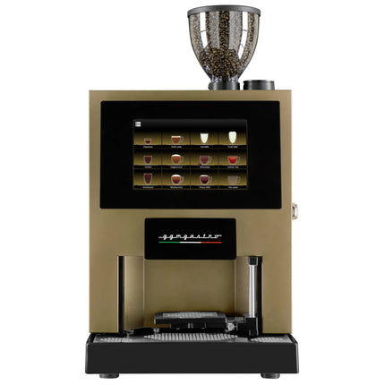 GGM Gastro Commercial Bean to Cup Coffee Machine - 30 Drink Options - 25.4 cm Touchscreen - 1 Bean Hopper & 2 Instant Canisters - incl. Fresh Milk System
