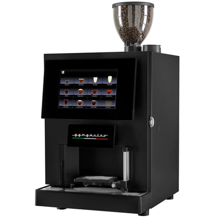 GGM Gastro Commercial Bean to Cup Coffee Machine - 30 Drink Options - 25.4 cm Touchscreen - 1 Bean Hopper & 3 Instant Canisters