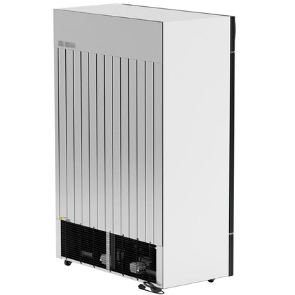 GGM Gastro Commercial Beverage Display Fridge - 1295mm - 880 Litres - with 2 hinged glass doors - LED lighting - digital controller with temperature display - Black - Temperature range 2 to 8 °C