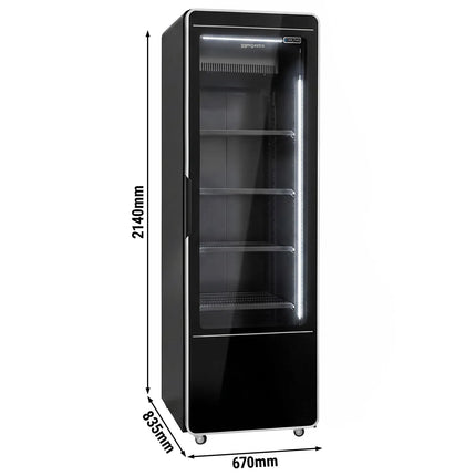GGM Gastro Commercial Beverage Display Fridge – 560 Litres – Frameless Design – Single Glass Door with Coloured LED Lighting