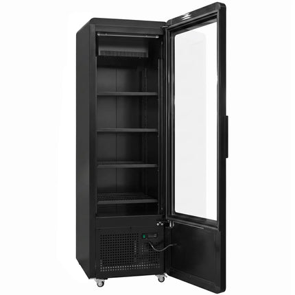 GGM Gastro Commercial Beverage Display Fridge – 560 Litres – Frameless Design – Single Glass Door with Coloured LED Lighting