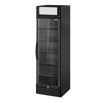 GGM Gastro Commercial Beverage Display Fridge - 595mm - 347 Litres - with 1 hinged glass door - LED lighting - Temperature range 2 to 10 °C