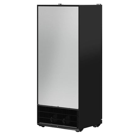 GGM Gastro Commercial Beverage Display Fridge - 900mm - 573 Litres - with 2 hinged glass doors - LED lighting - digital controller with temperature display - Black - Temperature range 0 to 7 °C