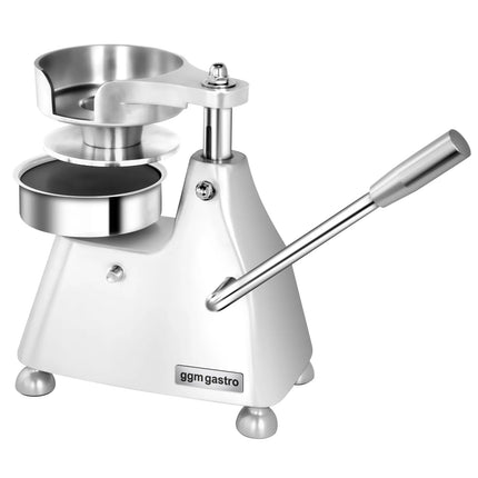 GGM Gastro Commercial Burger Press - Manual - Adjustable - 3-Size - Smooth - Ø100/130/150mm - WITHOUT Patty mould