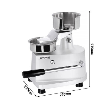 GGM Gastro Commercial Burger Press - Manual - Adjustable - Smooth - Ø100mm